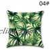 Polyester Pillow Case Cover Green Leaves Throw Car Sofa Cushion Cover   253705776003